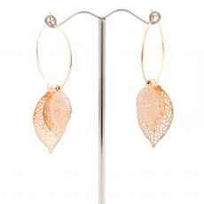 FJE-Leaf 3D Earrings Gold
